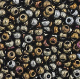 11/0 Preciosa Seed Beads Opaque Brown AB #35028